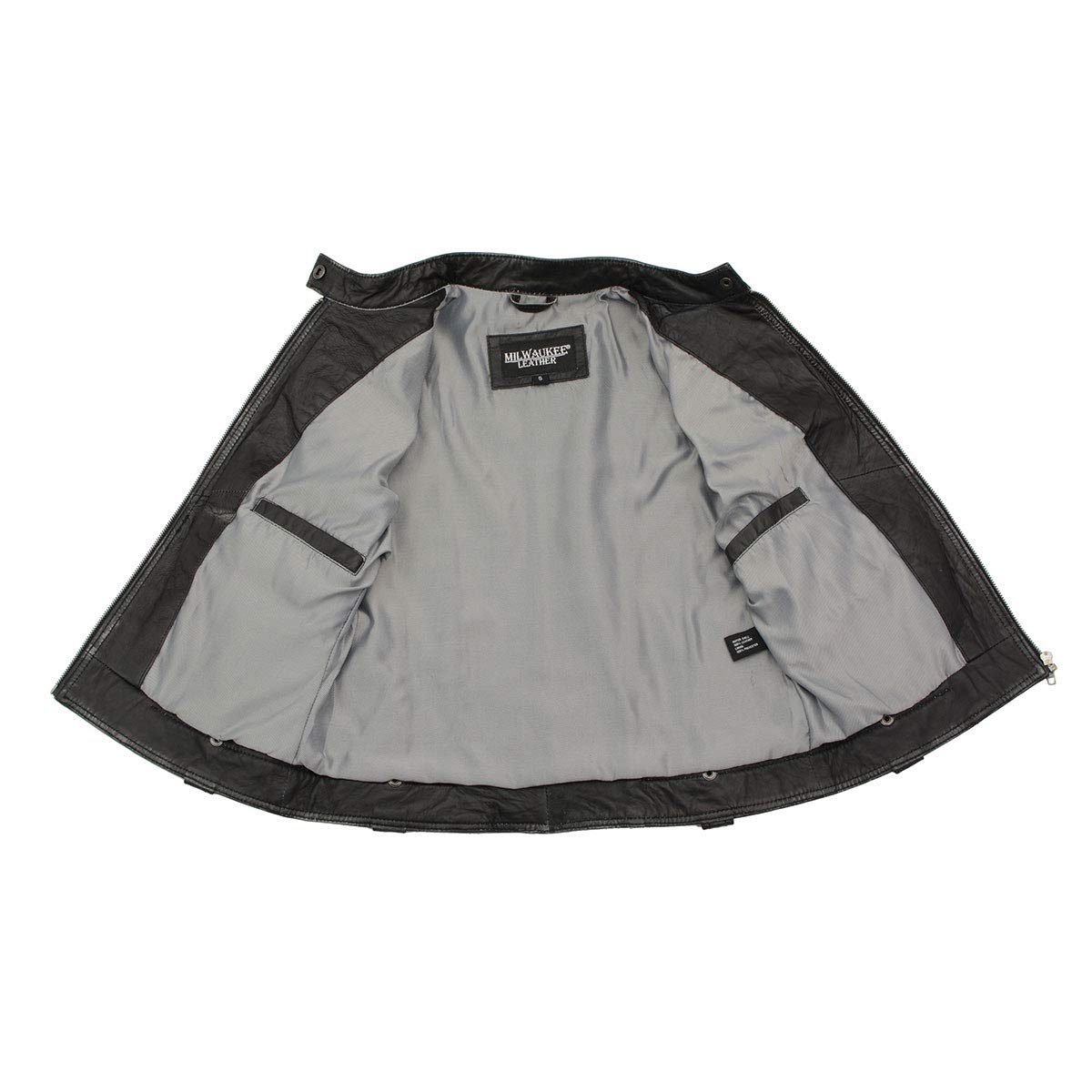 Milwaukee Leather SFL2830 Womens Black Sheepskin Scuba Style Fashion Leather Jacket — view 6