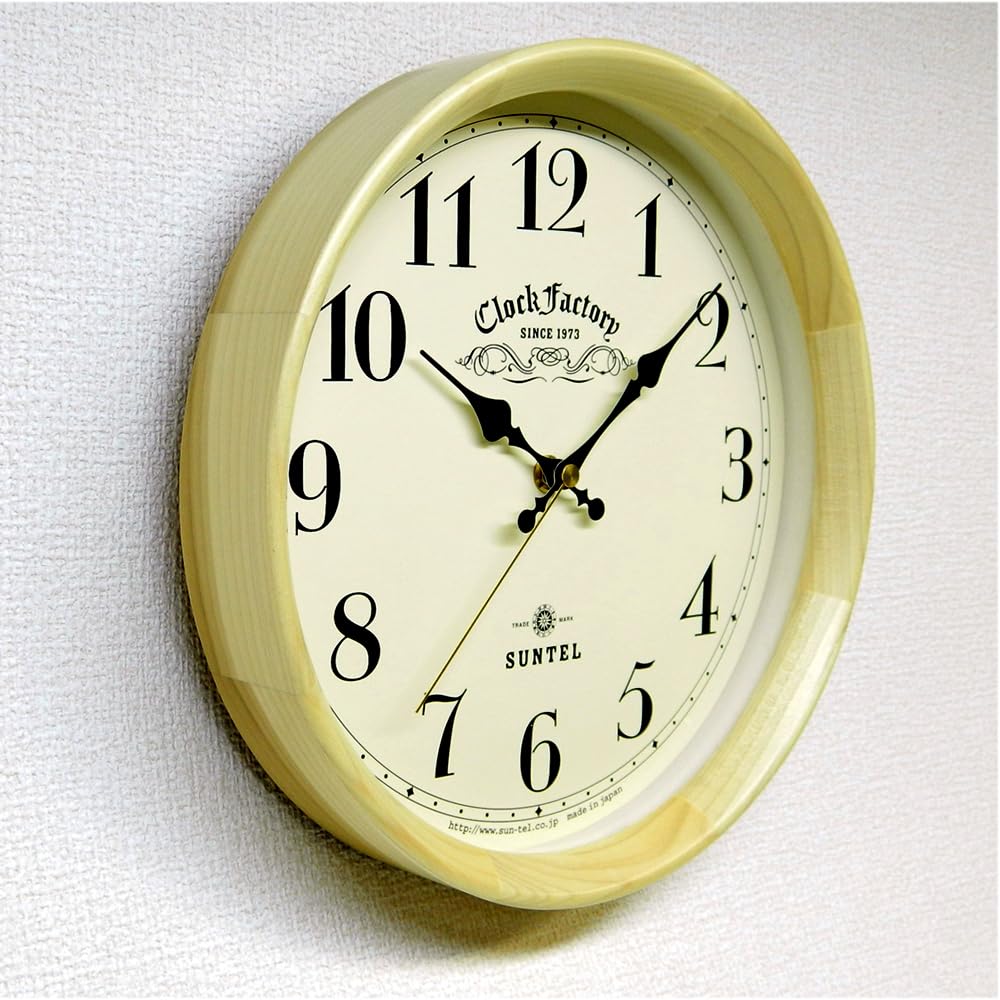 さんてる 日本製 レトロ掛け時計 (ファクトリー) ナチュラル QL622-NA Amazon.co.jp: さんてる 日本製 レトロ掛け時計 (ファクトリー