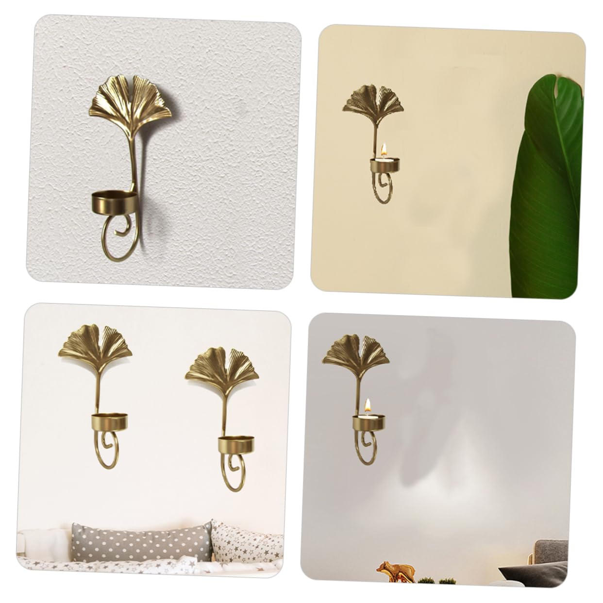 ULDIGI 2pcs Wall Hanging Candle Holder Candlestick Holders Tea Light Candle Hanging Candle Sconces Candle Holder Statue Retro Decor Candlestick Decor Metal Tea Wall-mounted Iron