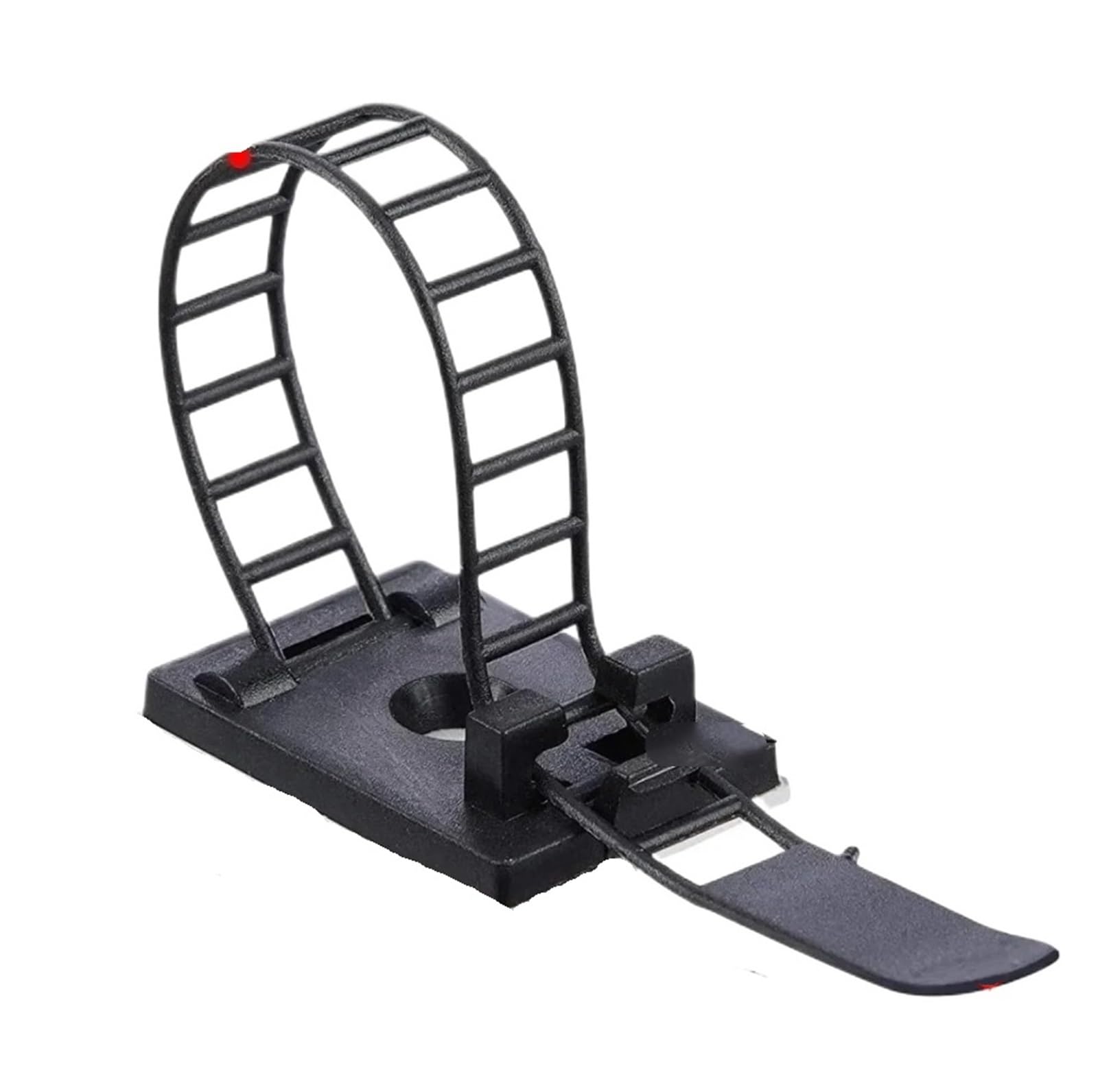 Attache de câble à boucle réglable Organisateur de câbles, enrouleur fil, support d'écouteurs, souris auto-adhésive(20PCS-Black-Small)