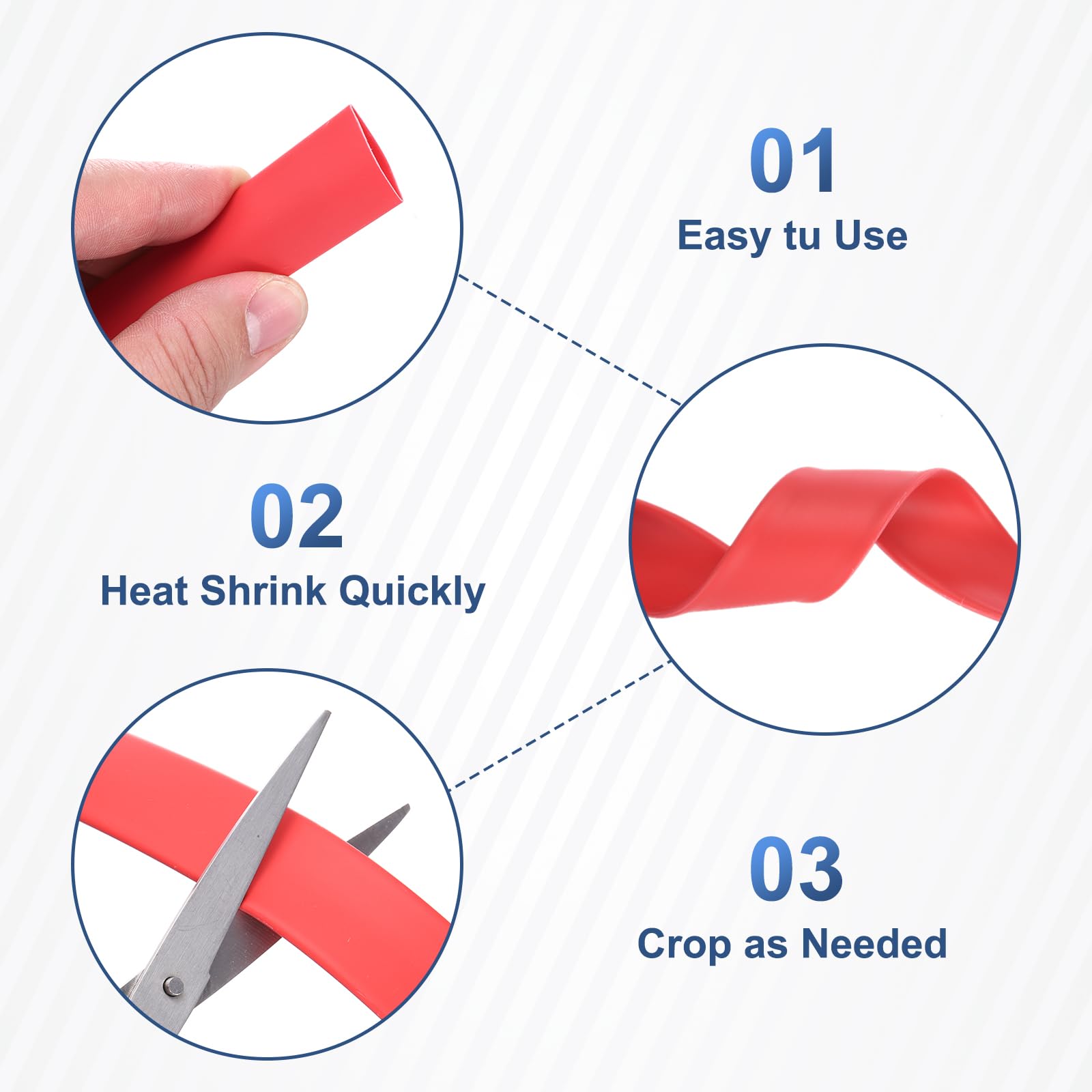 sourcing map Tubo termorestringente impermeabile da 19,1 mm, a doppia parete con adesivo marino a doppia parete foderato industriale termorestringente avvolgimento per cablaggio 19,8 m 3/4 pollici,