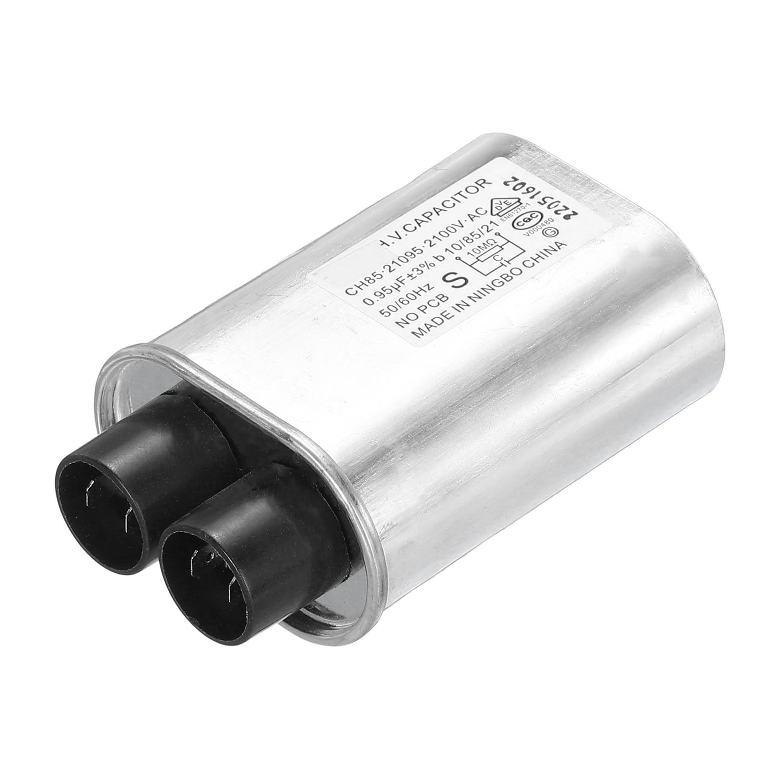 sourcing map Microwave Capacitor Replacement High Voltage Oven Capacitor 2100VAC 0.95uf
