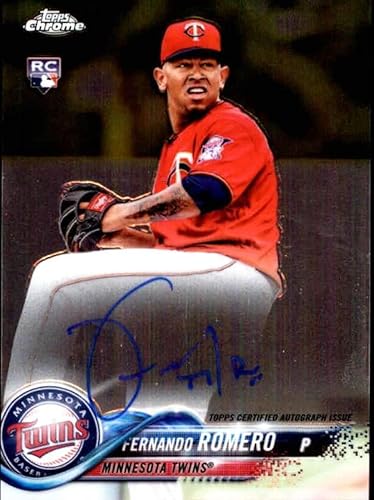 2018 Topps Chrome Rookie Autographs #RA-FR Fernando Romero Minnesota Twins MLB Baseball Card (Autographed) NM-MT