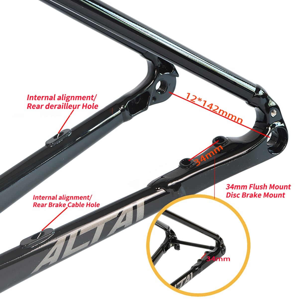 Telaio Bici da Strada 700C 45.8/50.5/55.3/60CM Telaio XC Telaio in Lega di  Alluminio con Forcella in Fibra di Carbonio Freno a Disco Perno Passante  12X100MM/12X142MM Percorso Interno (Colore : Green B :