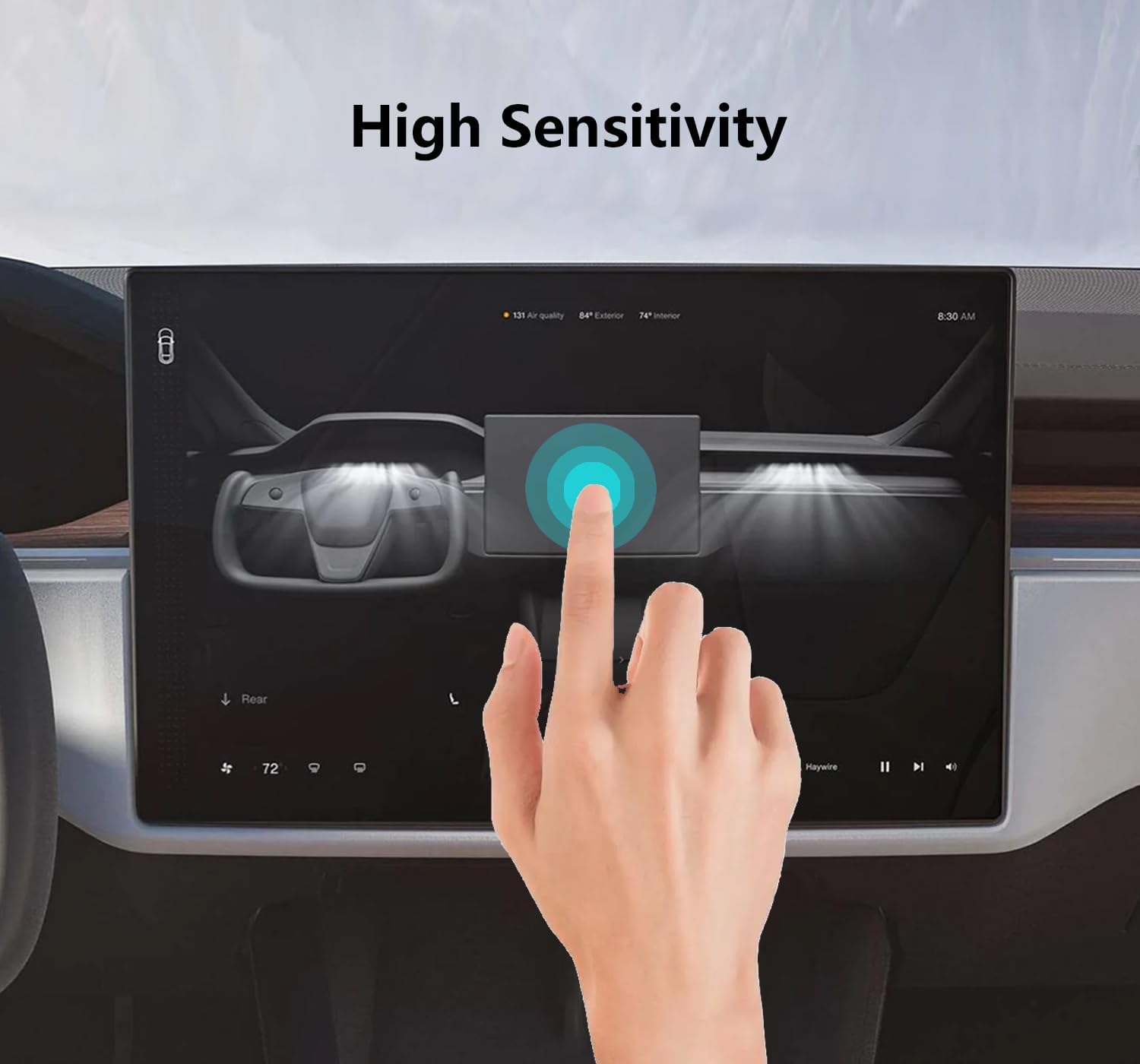 Navigation and Rear Tempered Glass Screen Protector for Tesla Model S (2026-2021), Model X (2026-2022) Touch Screen Accessories Matte Anti-Scratch Anti-Fingerprint