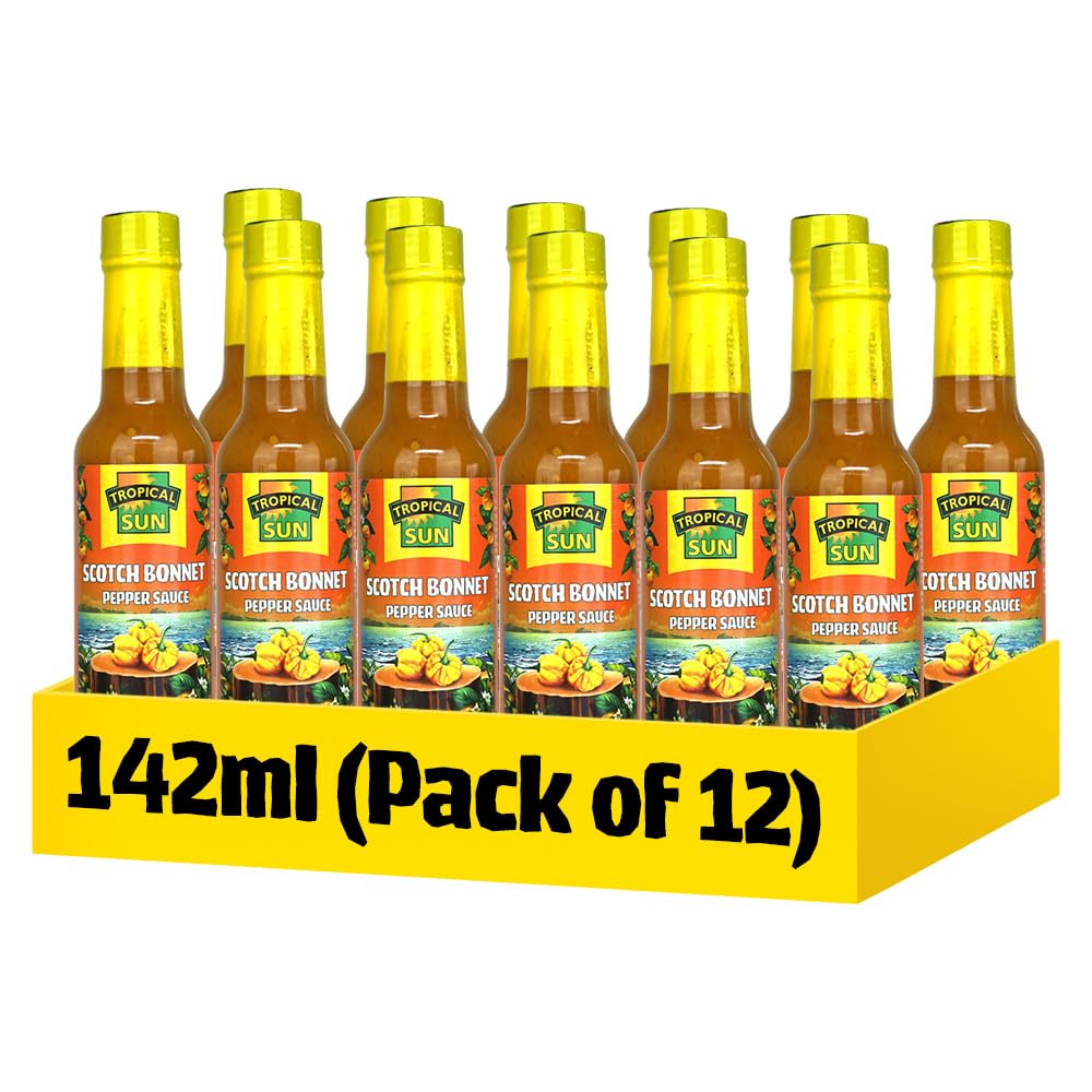 Tropical Sun Scotch Bonnet Yellow Sauce, 142ml (Pack of 12)
