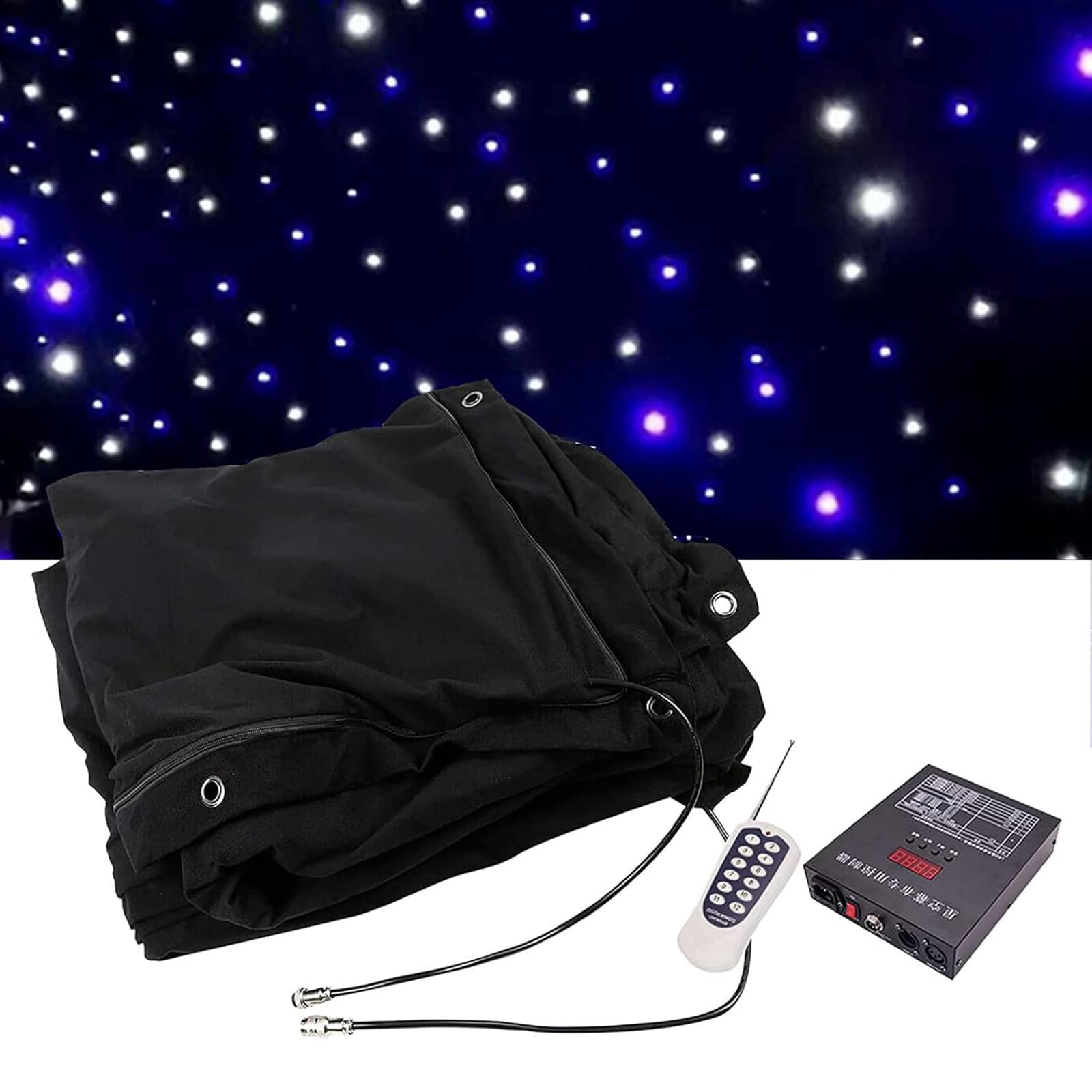 LED Podium Sterrenhemel Doek – 3x2m, Opvouwbaar, Met Controller, Voor Bruiloft, Feest, DJ & Bandoptredens