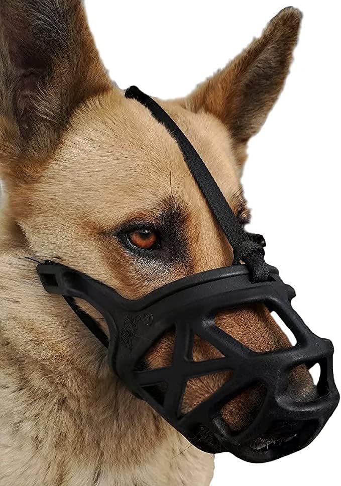 Woofy Dog Mouth Cover Muzzle/Bite Guard with Adjustable Strap Muzzle Ideal for Stopping Biting, Barking and Chewing Aggressive Dogs and Puppies - Black (Large) (B0C7W3Y921) Amazon Price History, Amazon Price Tracker