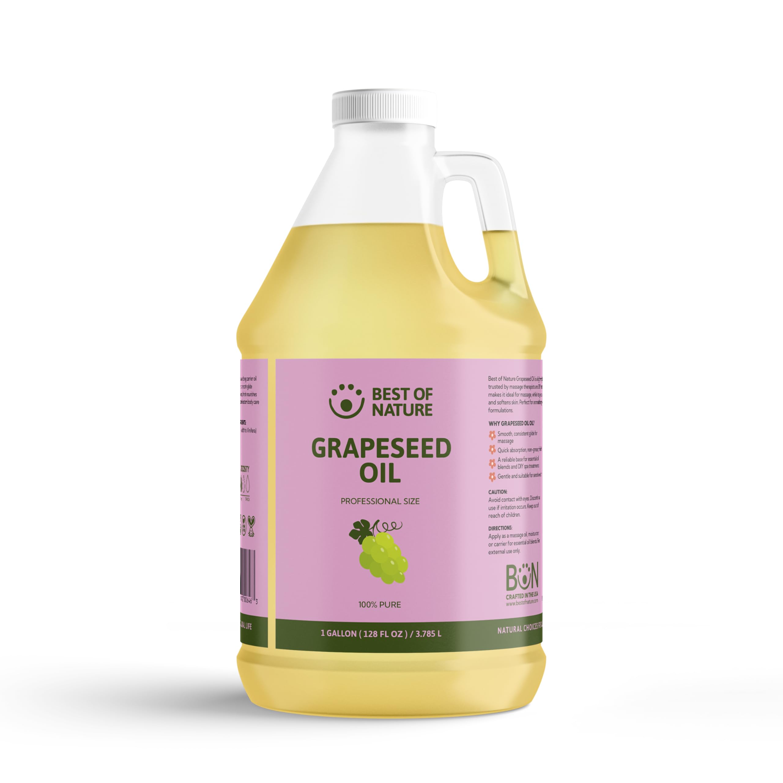 Amazon.com: Best of Nature 100% Pure Grapeseed Oil - Unscented, Lightweight, Non-Greasy Moisturizer for Hair, Skin, Face & Aromatherapy, Carrier Oil for Essential Oils, Gallon (128 fl oz) : Beauty & Personal Care Amazon.com: Best of Nature 100% Pure Grapeseed Oil - Unscented, Lightweight, Non-Greasy Moisturizer for Hair, Skin, Face & Aromatherapy, Carrier Oil for Essential Oils, Gallon (128 fl oz) : Beauty & Personal Care