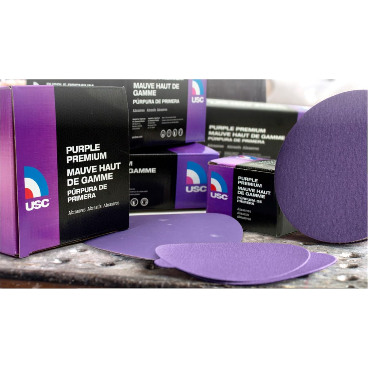 USC 999110 Vacuum Perforated Abrasive Sheet Roll, 2-3/4 in W x 25 yd L, P180 Grit Purple