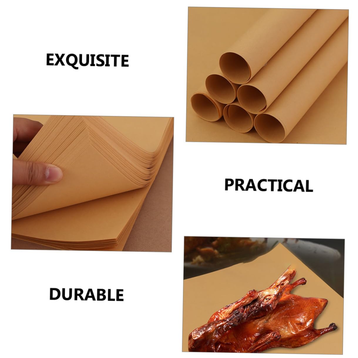 Gadpiparty Papel para Envolver Alimentos de Pulpa de Madera sin Olor Desagradable y Buena Durabilidad, 300 Hojas para Sándwiches y Comida Preparada
