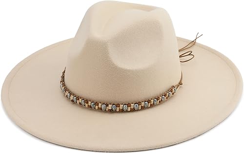 Sombrero Fedora de ala ancha grande para mujer