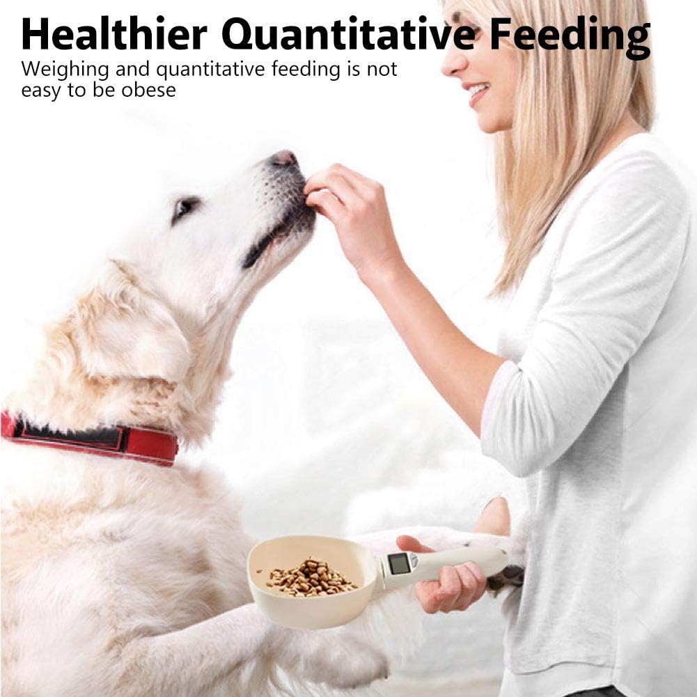 Tyenaza Misurino per Cibo Cani, Cucchiaio Dosatore Elettronico per Alimenti per Animali Domestici con Display LCD, Bilancia Digitale per Cucchiai da Cucin