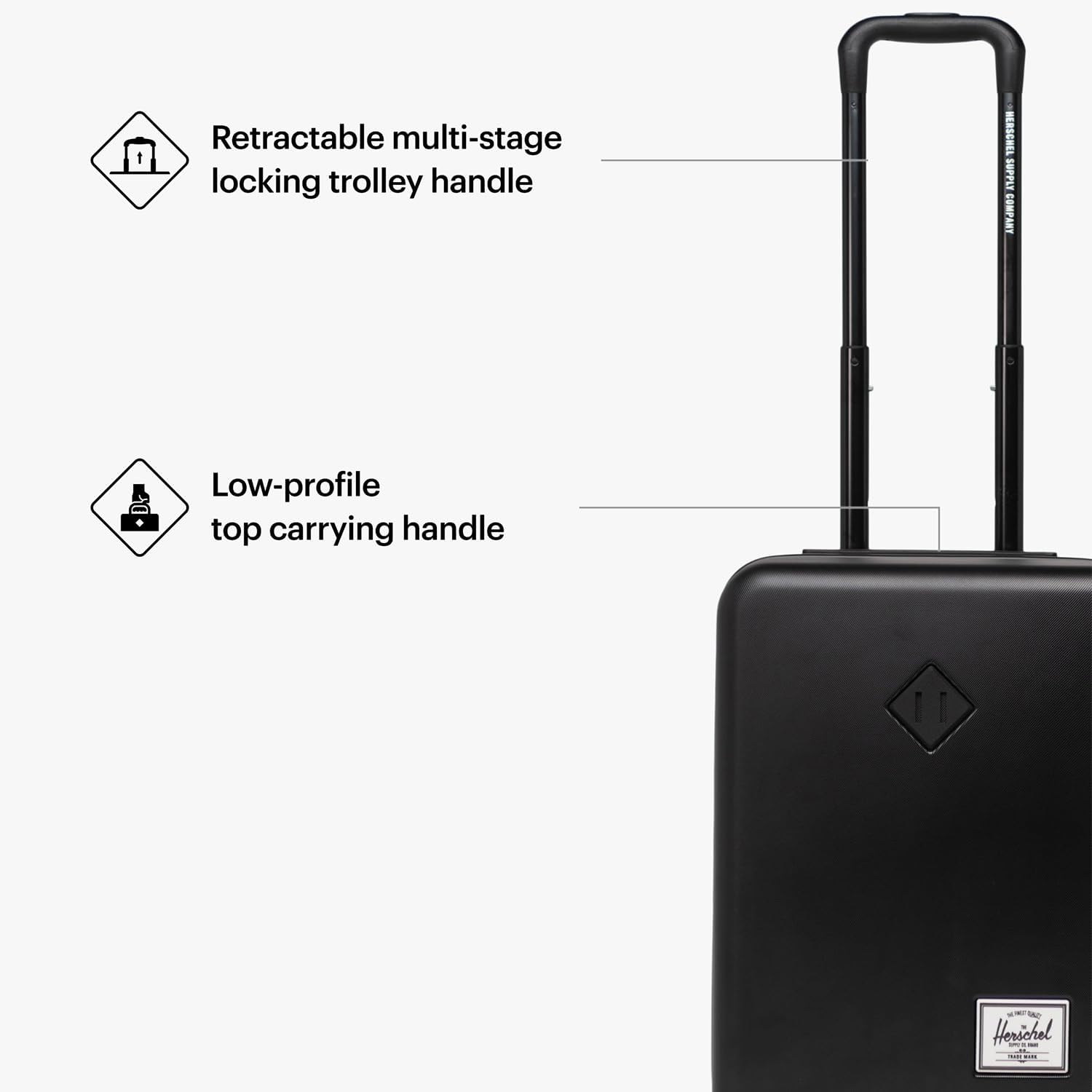 Herschel Supply Co. Unisex Heritage Hardshell Luggage, Moonbeam, Carry on - 19 Inch - Image 5