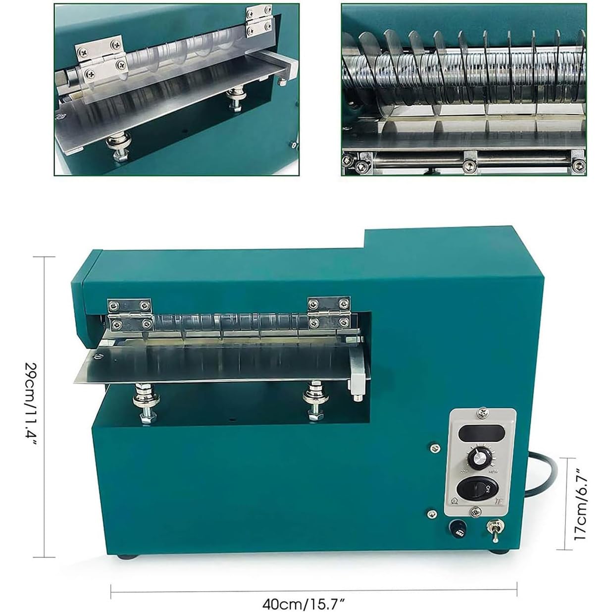 Maszyna do cięcia skóry, elektryczny obcinacz do taśm skórzanych, separator pasków skórzanych, szerokość cięcia 20 cm, do skóry, tworzywa sztucznego, PCW