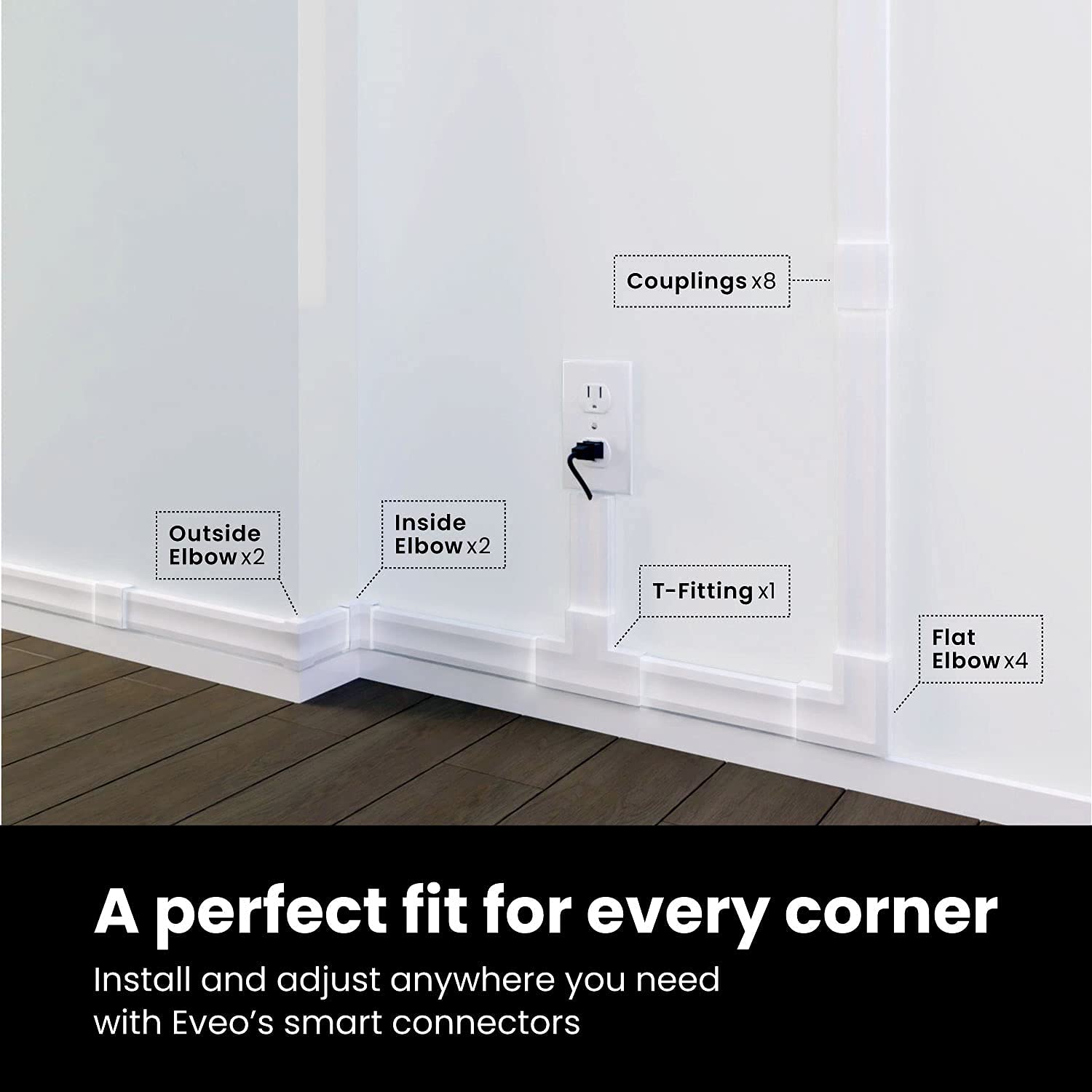 153” Cord Hider Cord Cover Wall Paintable Cable Concealer, Wire