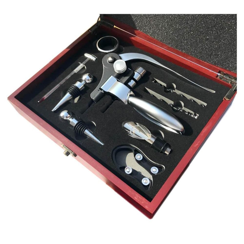 Coffret accessoires à vin luxe 9 pièces -