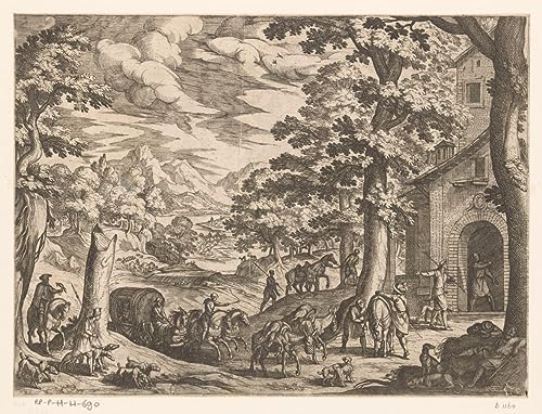 Peinture sur toile Nordique Antonio Tempesta Le retour de la chasse pour décoration chambre 60x90