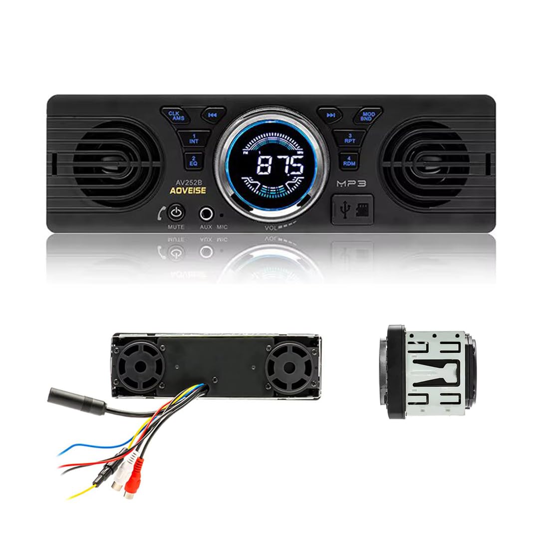 The Best Bluetooth Speakers For Car of 2026 Worth Your Money Car Stereo with 2 Speakers, Bluetooth Car Radio Audio Player Support FM Radio/USB/TF Card/AUX in, Universal 1 Din 12V Car Audio Receivers