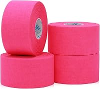 OK TAPE Pink Athletic Sports Tape (4 Rolls, 45ft Each) - Strong No-Residue Adhesive, Waterproof Wrap for Ankles, Wrists, Fingers in Baseball, Hockey & More