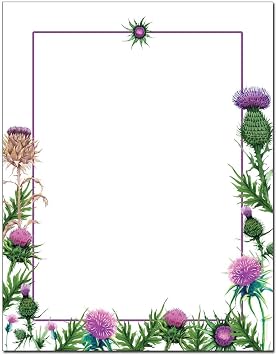 Colorful Thistles Letterhead Laser & Inkjet Printer Paper 100 Sheets