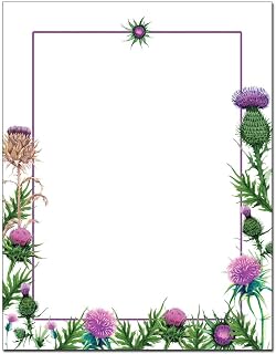 Colorful Thistles Letterhead Laser & Inkjet Printer Paper (100 Sheets)