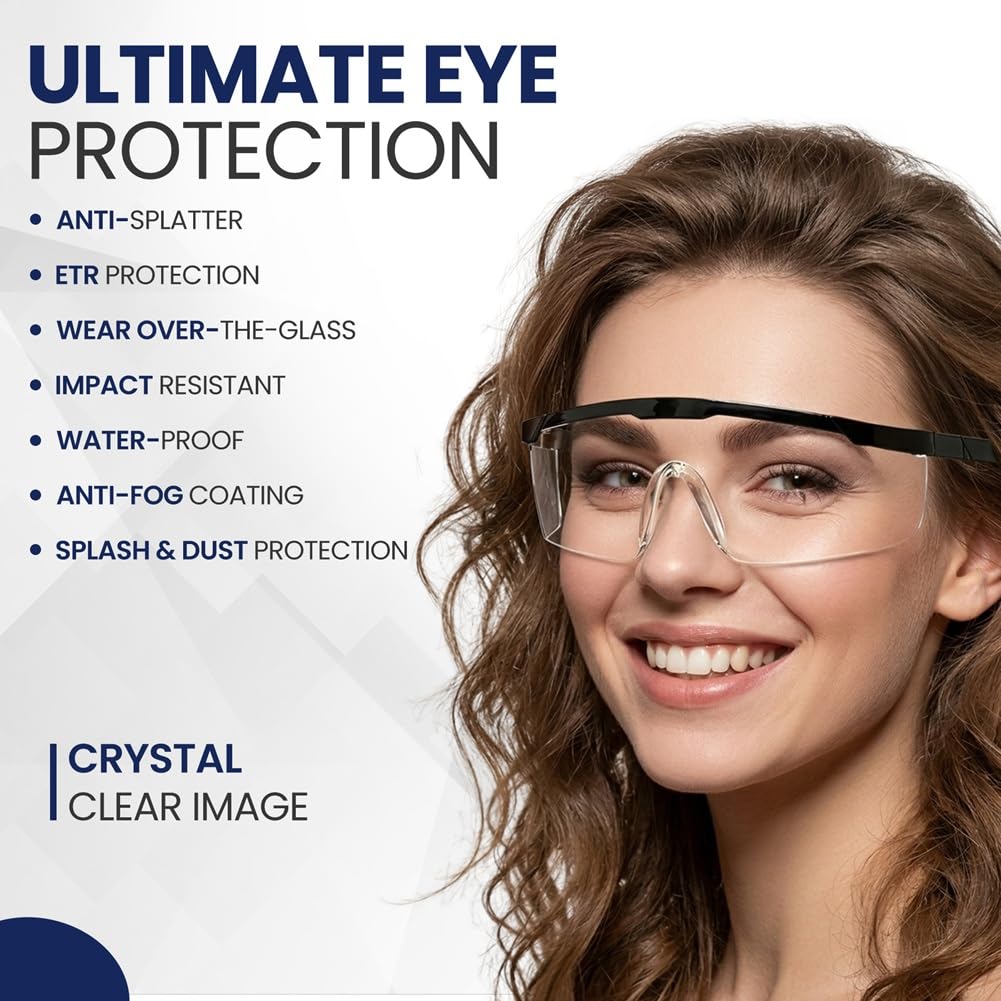 Safety Glasses Goggles - 2 Pack -4