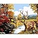 Produktbild Ungerahmt Sikawild Tiere Diy Malen Nach Zahlen Wandkunst Bild Coloring Malen Nach Zahlen Geschenk Für Wohnzimmer Artwork 40X50Cm