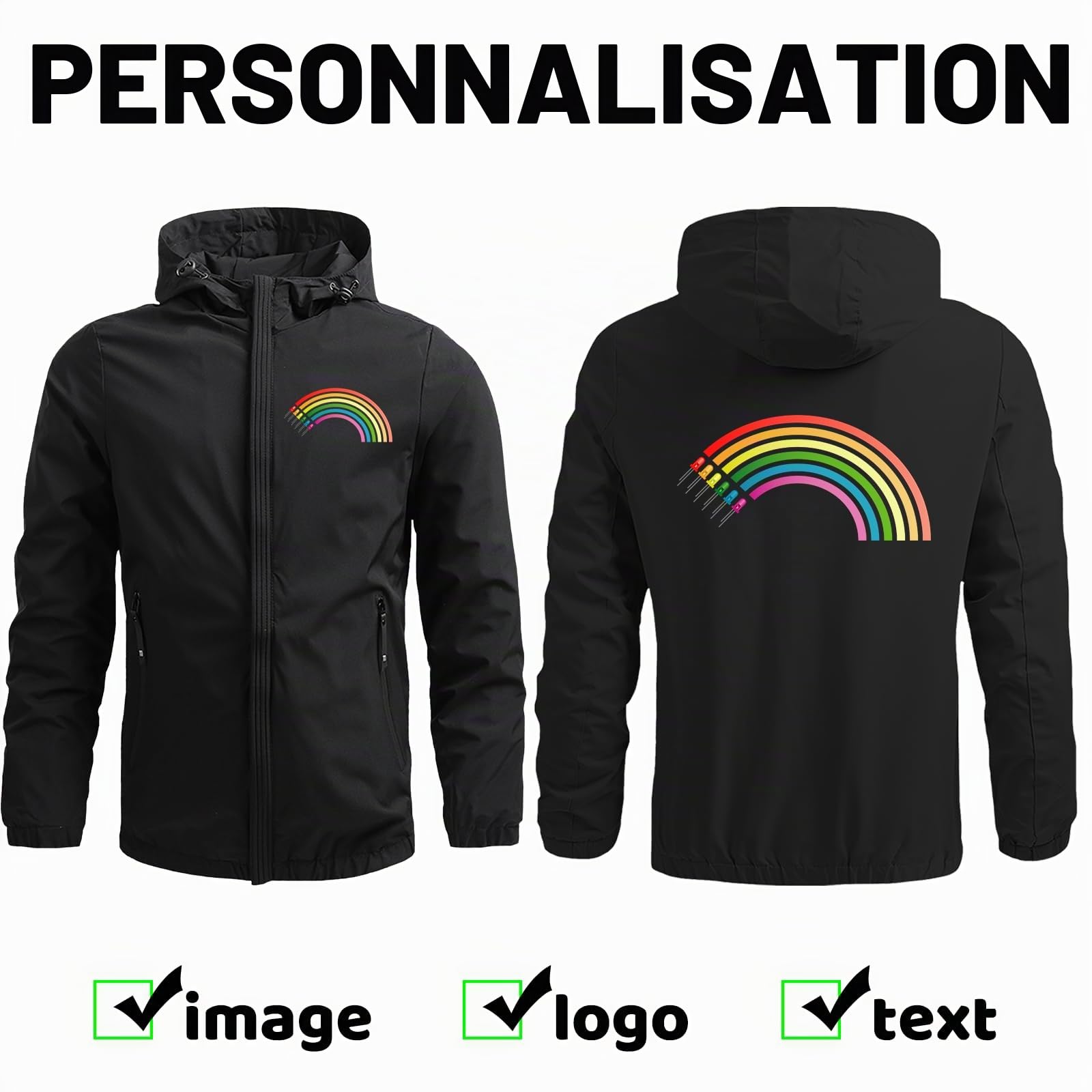 Veste coupe-vent en softshell personnalisée pour homme - Créez votre propre manteau coupe-vent léger et respirant