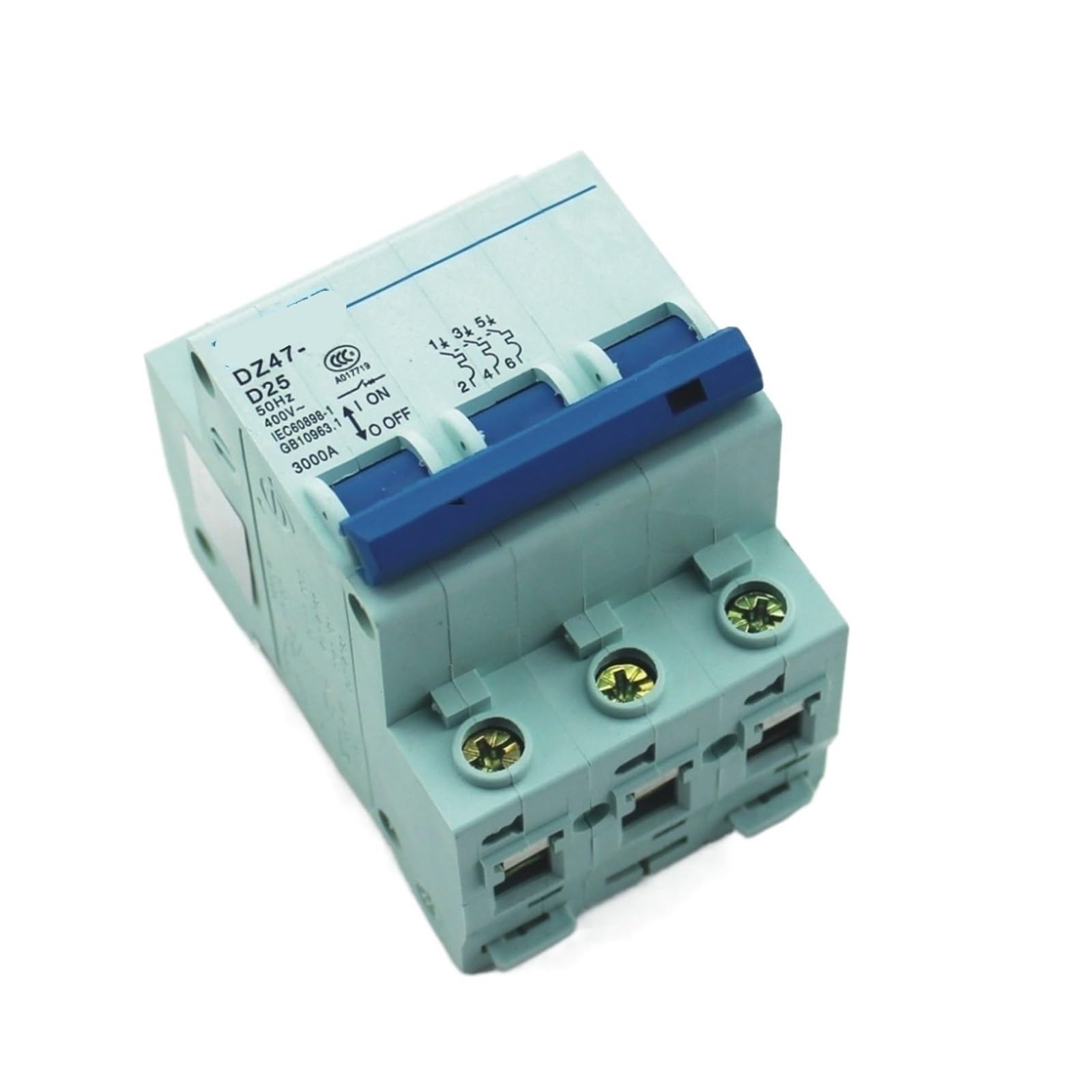 Disjoncteur 3P 25A Type D 240V/415V triphasé tétrapolaire pour protection réseau