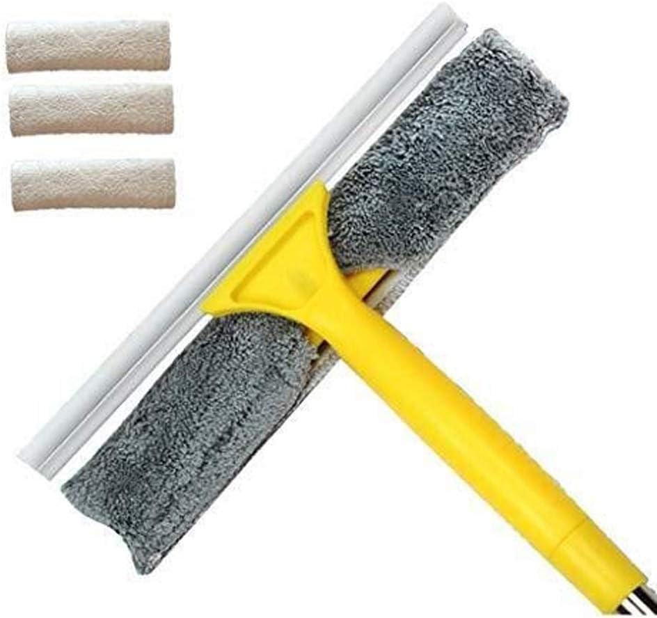 Glass Cleaner-Professional Window Squeegee Extension Pole, All Purpose Outdoor Glass Cleaning Kits for Shower, Car and High Windows