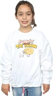 Absolute Cult Animaniacs Girls Pinky And The Brain Cheese Head Sweatshirt