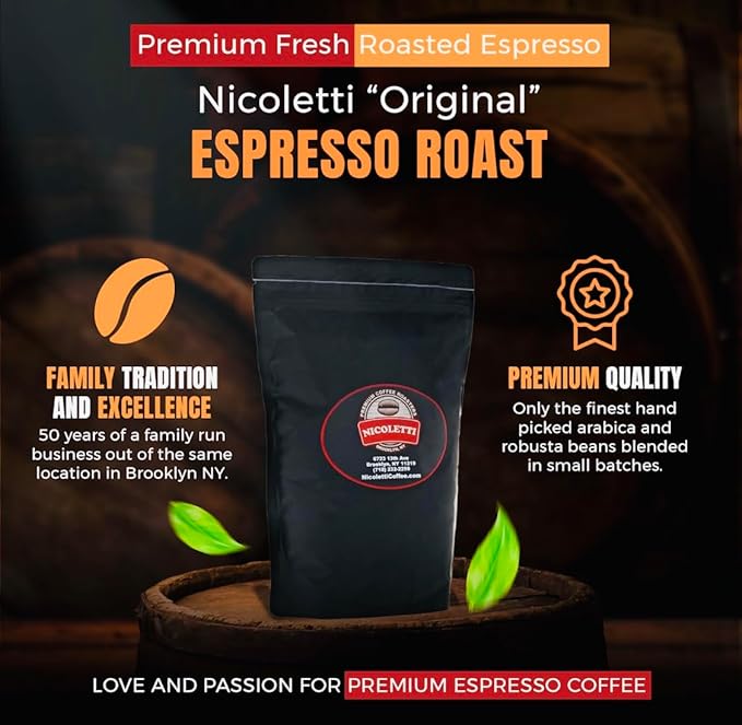 Café Nicoletti Original Espresso Roast 340g Granos miniatura 5