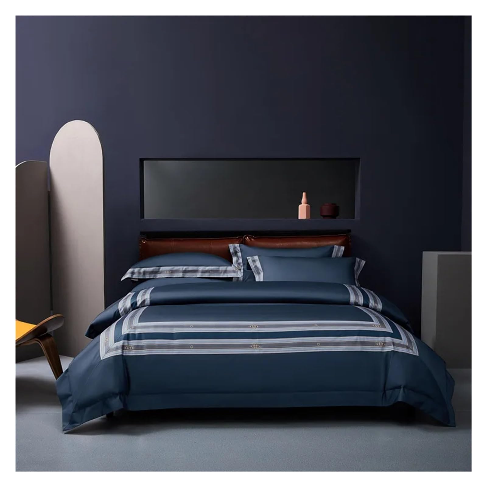 Sbcgfy D Bedding Sets Adults Beddingset 1000Tc Cotton Be Linen Uvet Cover Be Sheet Pillowcase 4Pcs Be Sets Comfortable Bedding, Bedspreads,-Queen Size 4 Pcs