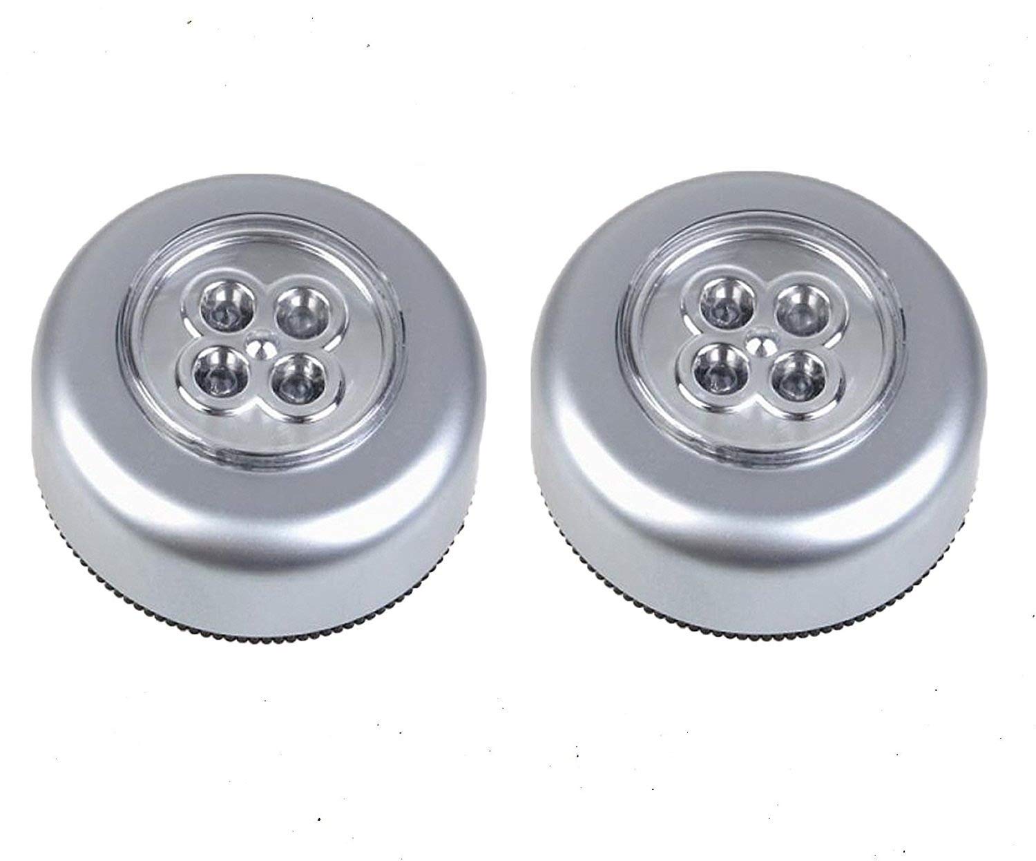 TZS Small Battery Powered Round White Leds Stick Tap Touch Lamp Night Light (Silver, Pack of 2) (B07BMDLQZB) Amazon Price History, Amazon Price Tracker