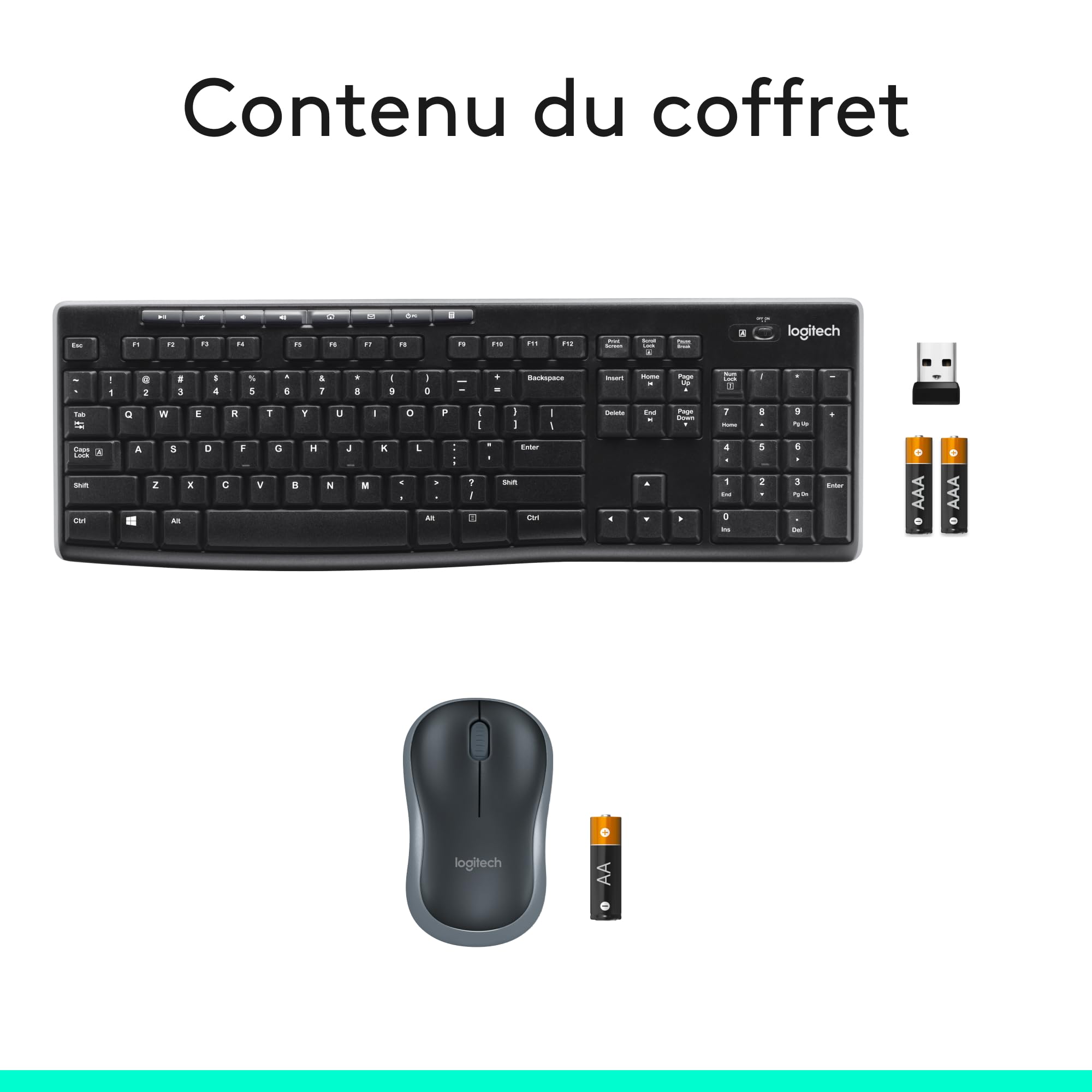 Logitech MK270 clavier et souris sans fil COMBO - CH ‎QWERTZ