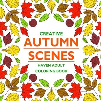Paperback Creative Autumn Scenes Haven Adult Coloring Book
