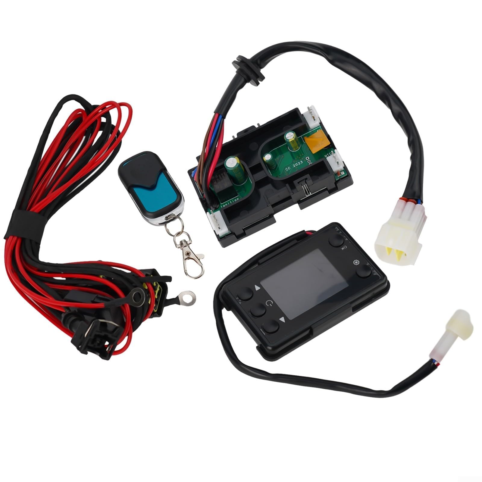 12 V Air Diesel Heizung Steuerplatine mit LCD-Display Fernbedienung und Kabelbaum geeignet für 3KW 5KW 8KW Standheizung mit manueller Betankung und Timing Start Stop