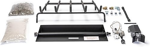 Miniatura 10 de Peterson Real Fyre Juego de troncos de roble vivo de 24 pulgadas con quemador ventilado, válvula de control piloto de seguridad automática y kit de