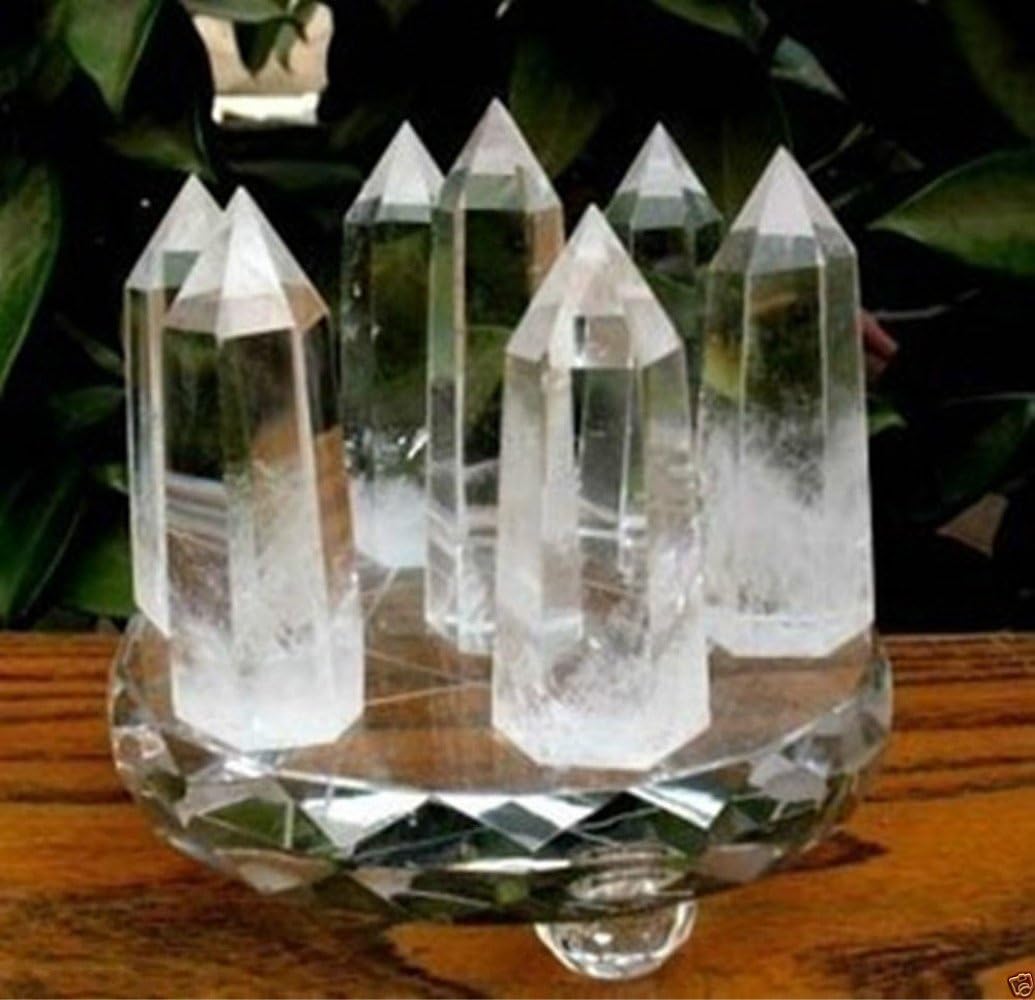 7 CLEAR PHANTOM QUARTZ POINT - Crystal Healing+ base