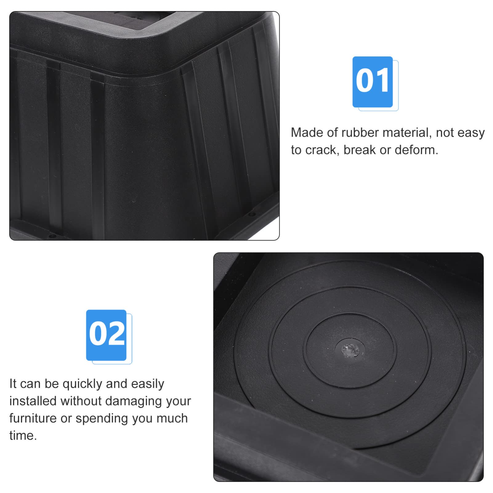 DOITOOL 4sets Rialzi Per Letti Piedini Per Mobili Rialzi Per Piedini Per Mobili Cuscinetto Per Per Livellatore Per Per Per Per Cucina Camera Da Letto Soggiorno Armadio Letto Divano Scrivan