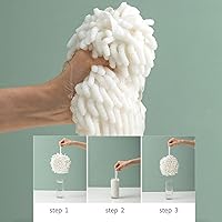 Vista 3 de 1103Chenille toalla de mano (gris y gris)