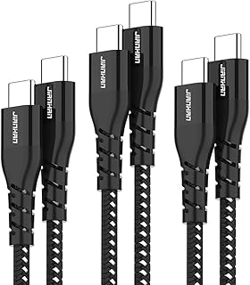 USB C to USB C Cable,JianHan 3 Pack (1ft+3.3ft+6.6ft) PD 60W Fast Type C to C Charging Cord for iPad Pro Samsung S21 S20+ S20 Ultra S10 Note 20 10 Plus MacBook Pro Google Pixel LG Tablet,USB C Charger