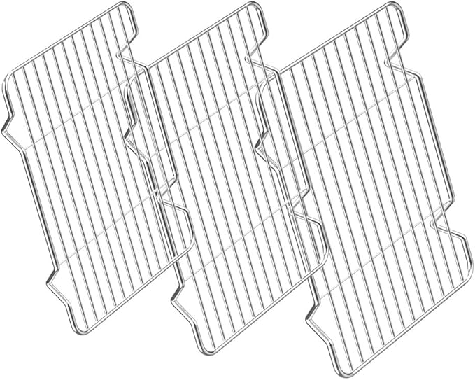 Zacfton Stainless Steel Cooling Racks, Set of 3, 8.6L x 6