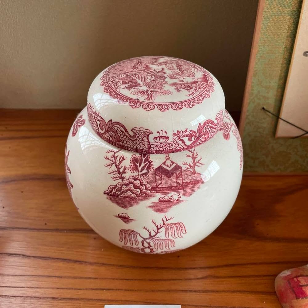 Amazon.co.jp: メイソンズ 茶壺 イギリス MASONS 茶葉入れ 赤 朱