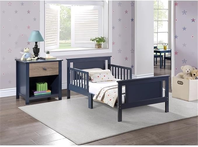 Cama Infantil Toddler Suite Bebe Azul Medianoche y Nogal miniatura 8