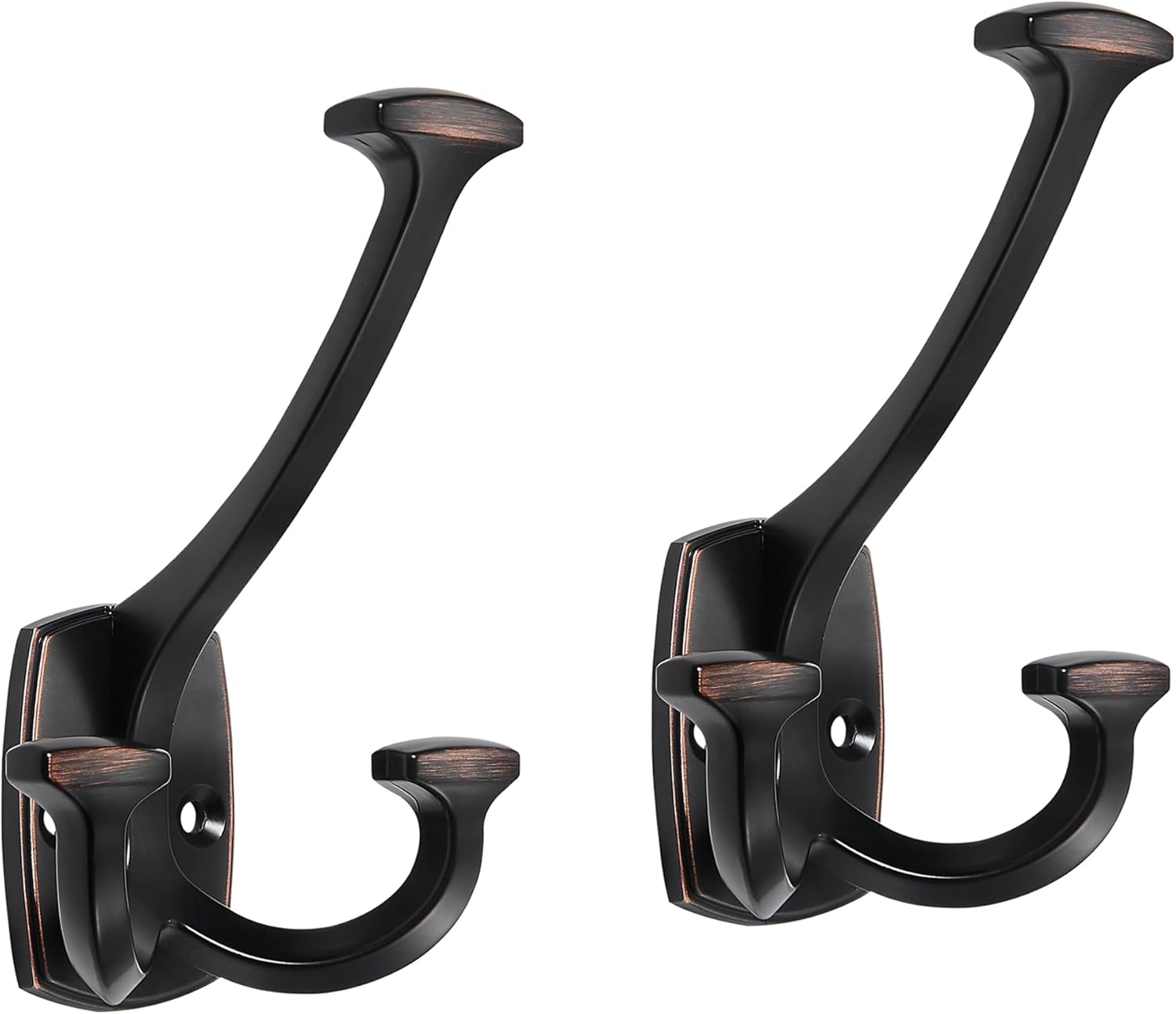 10 Pack Antique Brass Hooks Large Wall Mounted Solid Heavy-Duty Decorative Double-Sided Coat Hooks for Coats,Hats,Backpacks,Bags Closet,Entryway,Laundry Room,Office