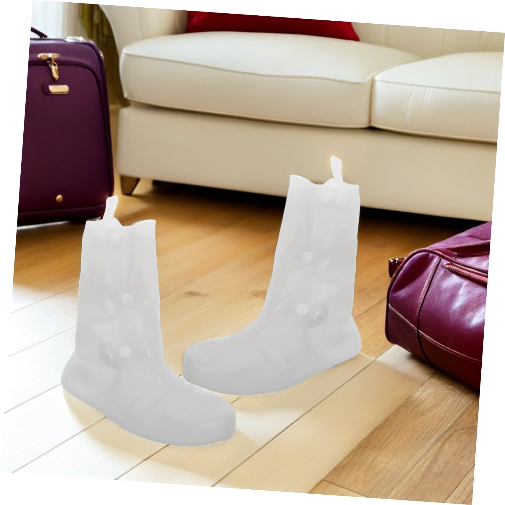2 pares Fundas para Zapatos Impermeables Antideslizantes para Adultos Reutilizables y Resistentes de Talla Protección para Viajes Pesca Ciclismo y Actividades al Aire
