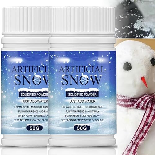 Polvo de nieve artificial para manualidades, nieve artificial para decoración de Navidad, nieve falsa de Navidad, nieve artificial para
