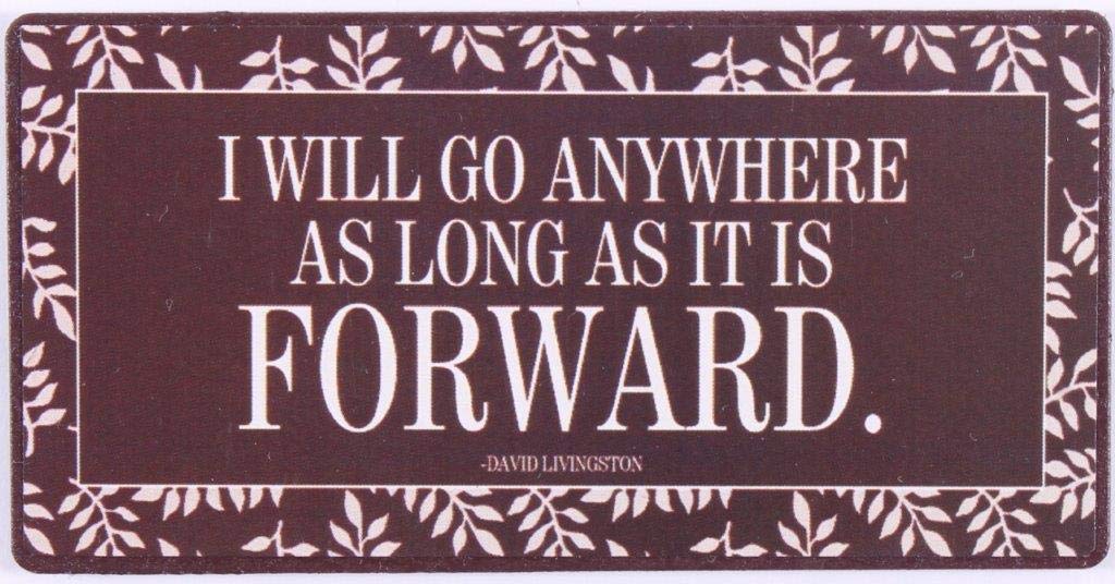 Decorative Fridge Magnet for Home I will go anywhere as long as it is forward 5cm x 10cm